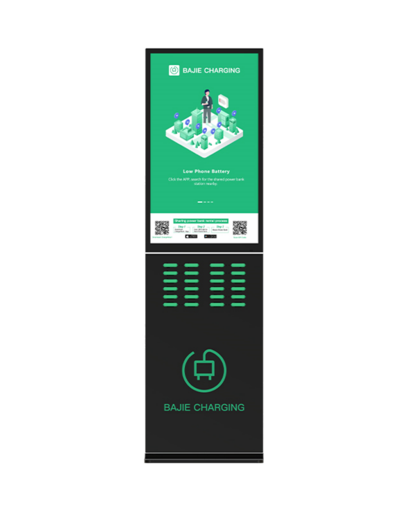 With advertising screen, suitable for places with high traffic, such as shopping malls, museums.