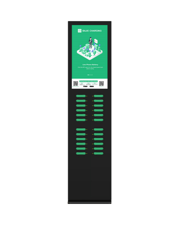 With advertising screen, suitable for places with high traffic, such as shopping malls, museums.