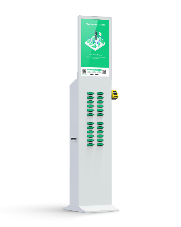 with advertising screen, pos reader,suitable for places with high traffic , suchas shopping malls, museums.