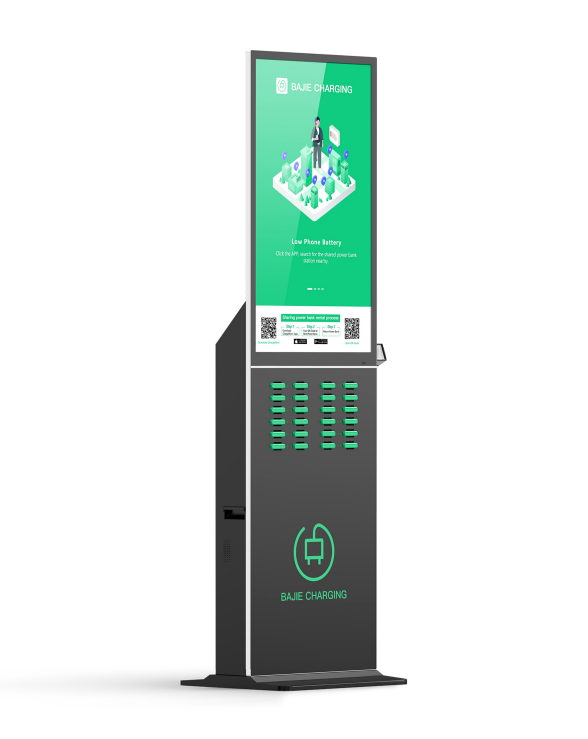 with advertising screen, pos reader,suitable for places with high traffic , suchas shopping malls, museums.