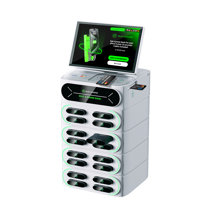 With a stacked credit card rental machine charging cabinet that can be selected with a touchscreen, increasing software interaction customization options, and supporting multiple POS built-in methods.