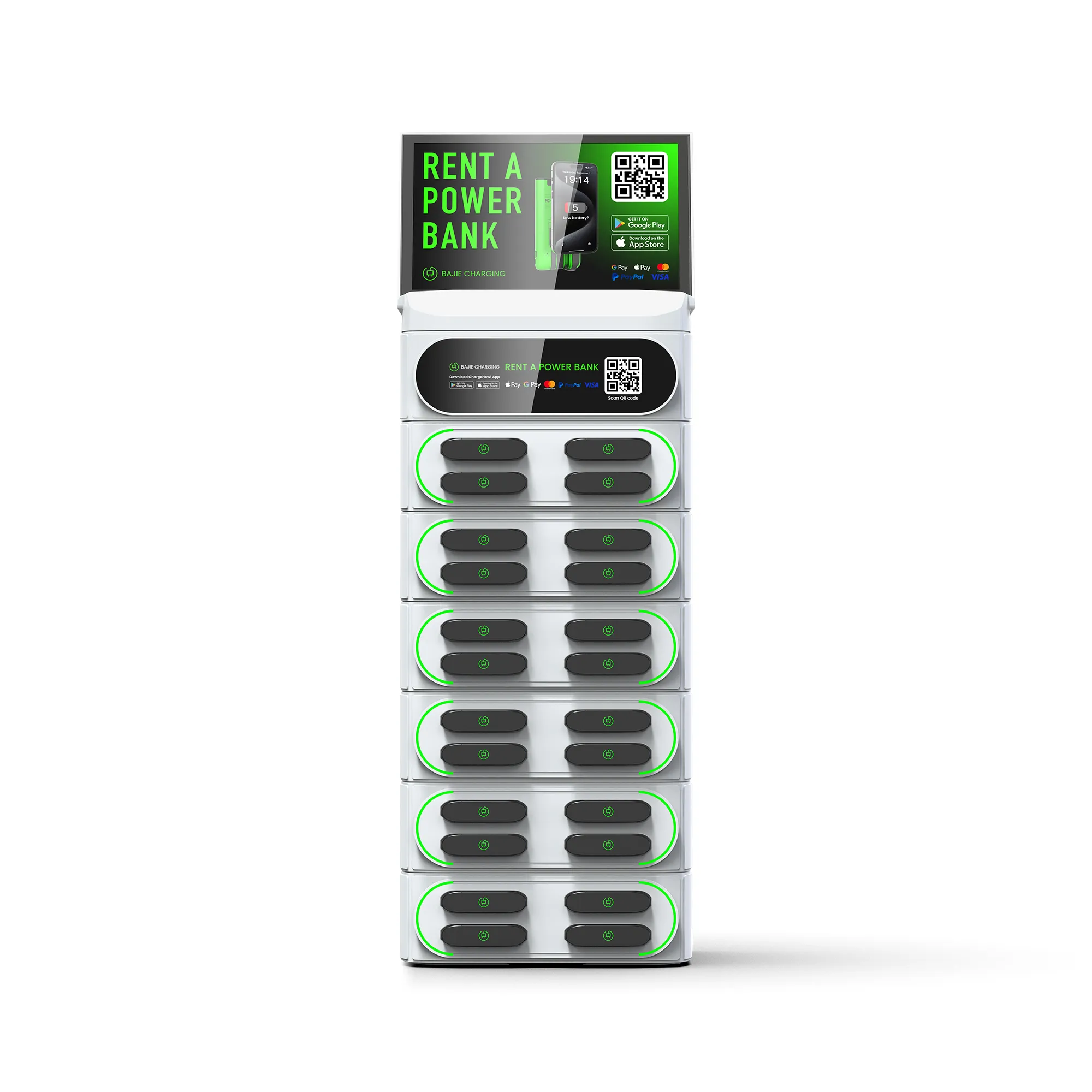 24-Slot Stackable Phone Charging Vending Machine