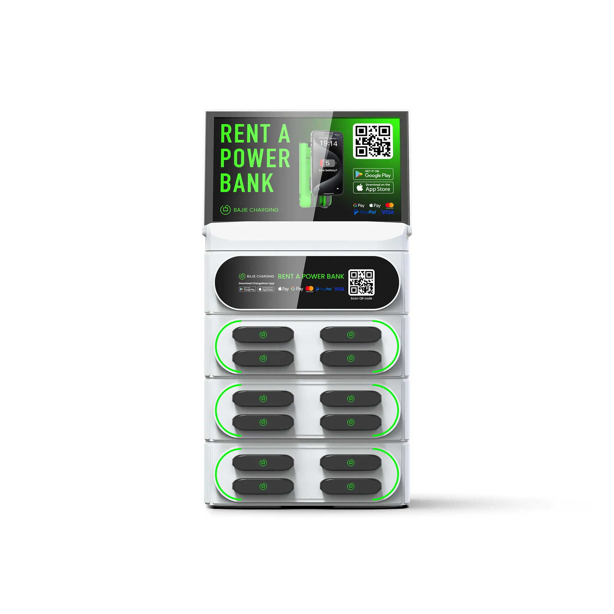 12-Slot Stackable Mobile Charging Station