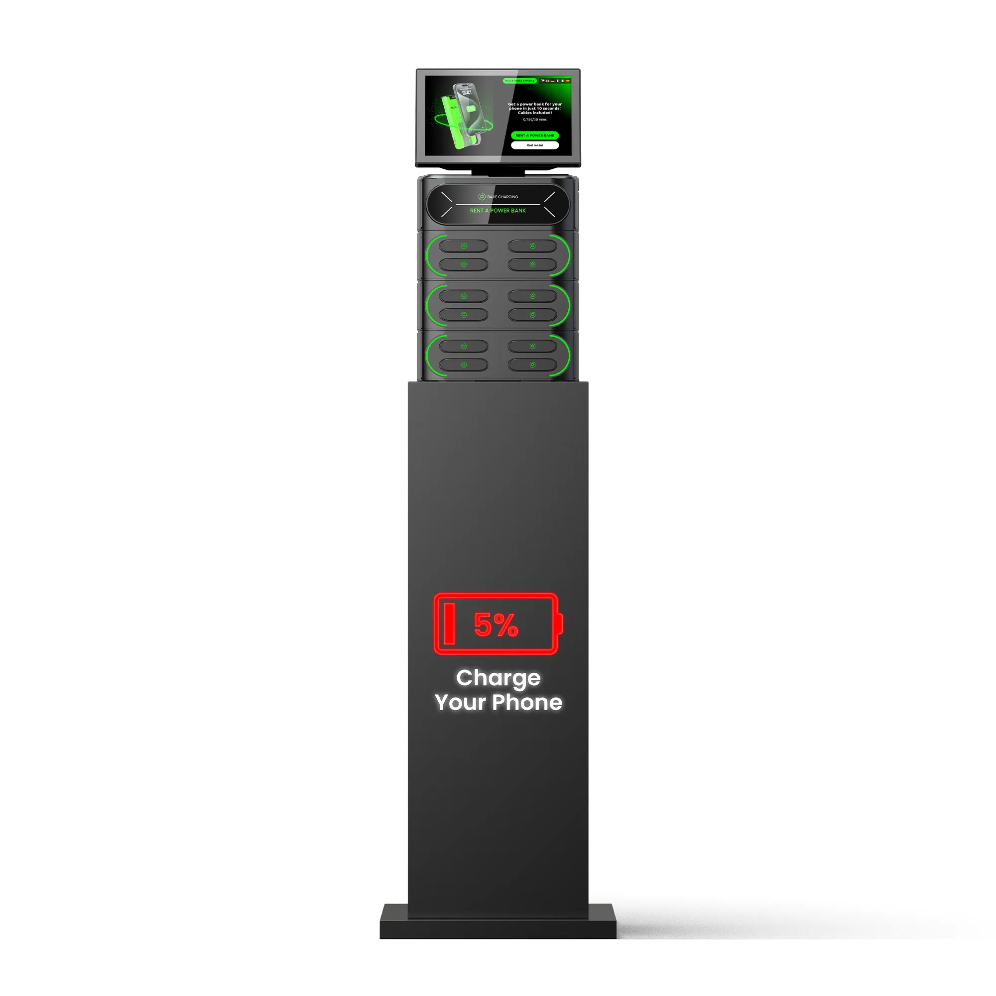 12-Slot Phone Charging Station + Touch & POS