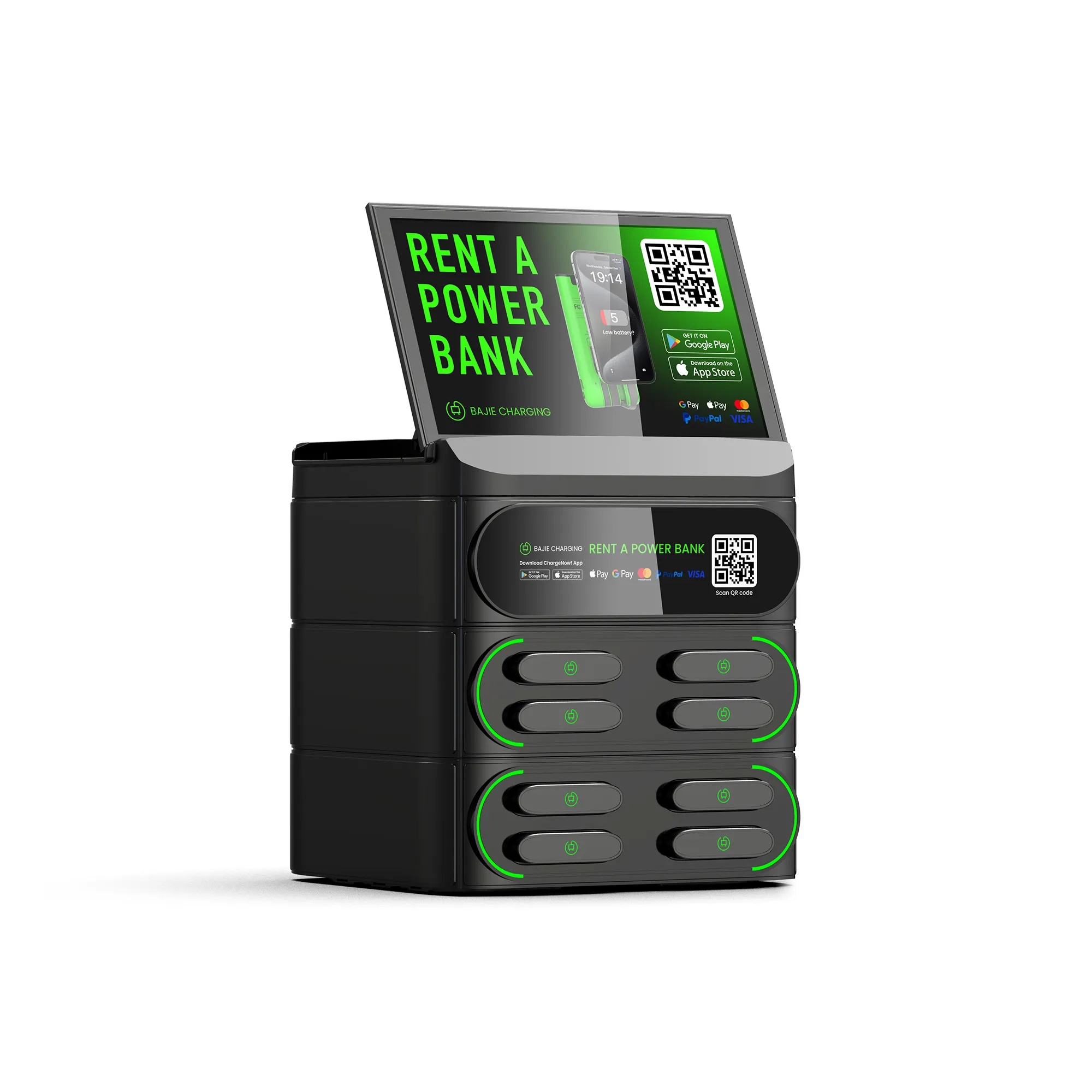 8-Slot Business Stackable Shared Power Bank Station