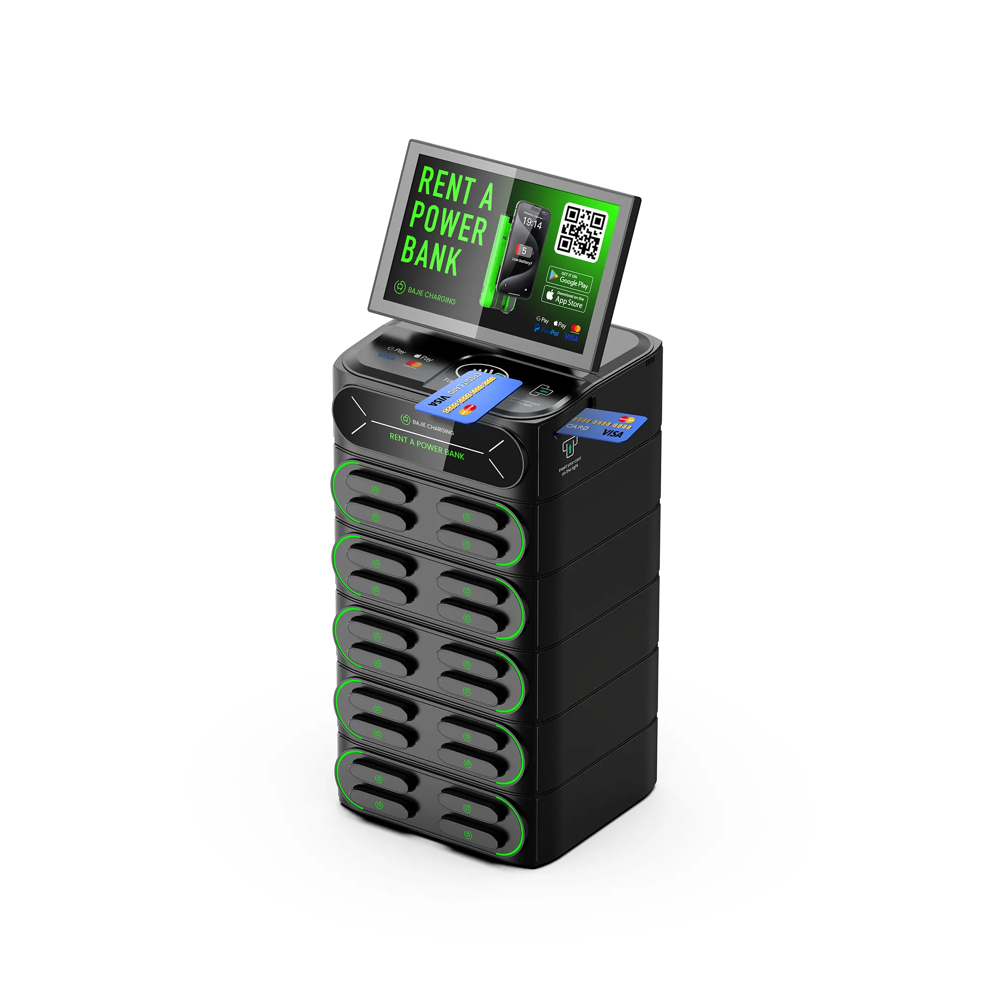 20 - Slot Power Bank Station With Card