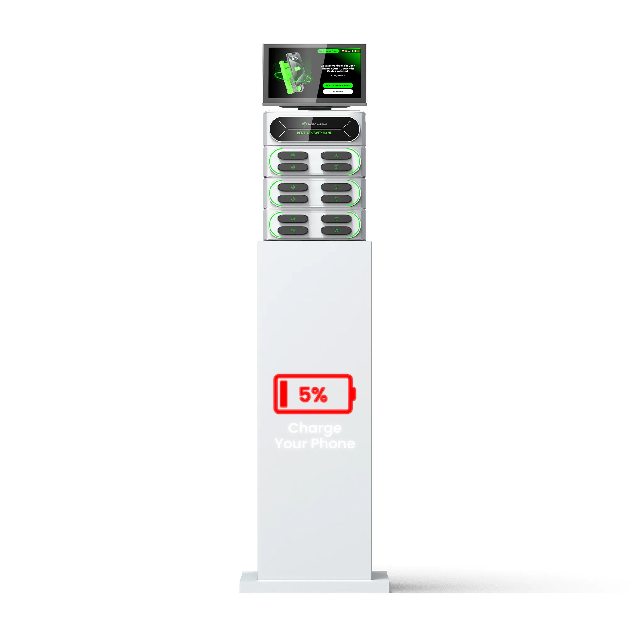 12-Slot charging Station + Touch & POS