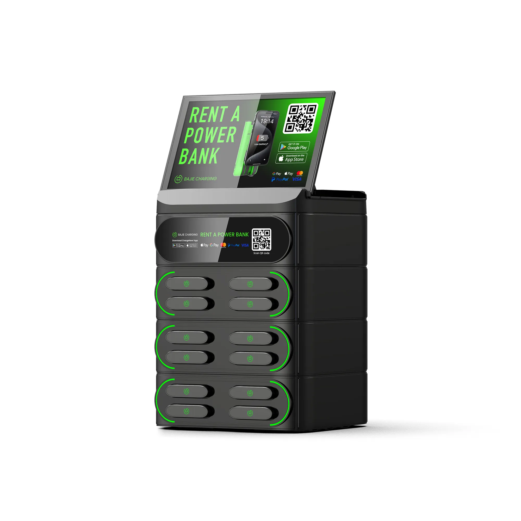 12-Slot Stackable Mobile Charging Station