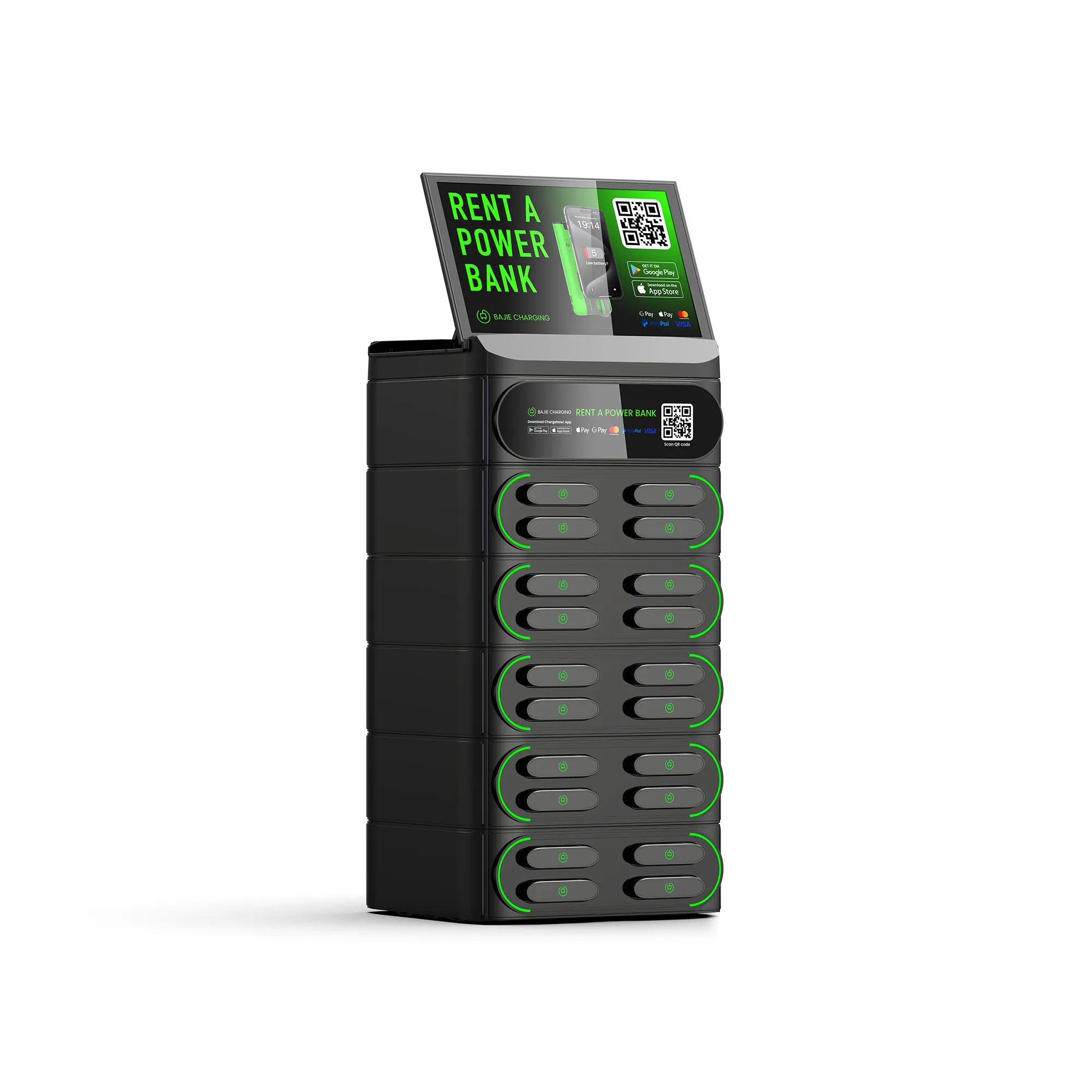 20-Slot Stackable Shared Power Bank Station