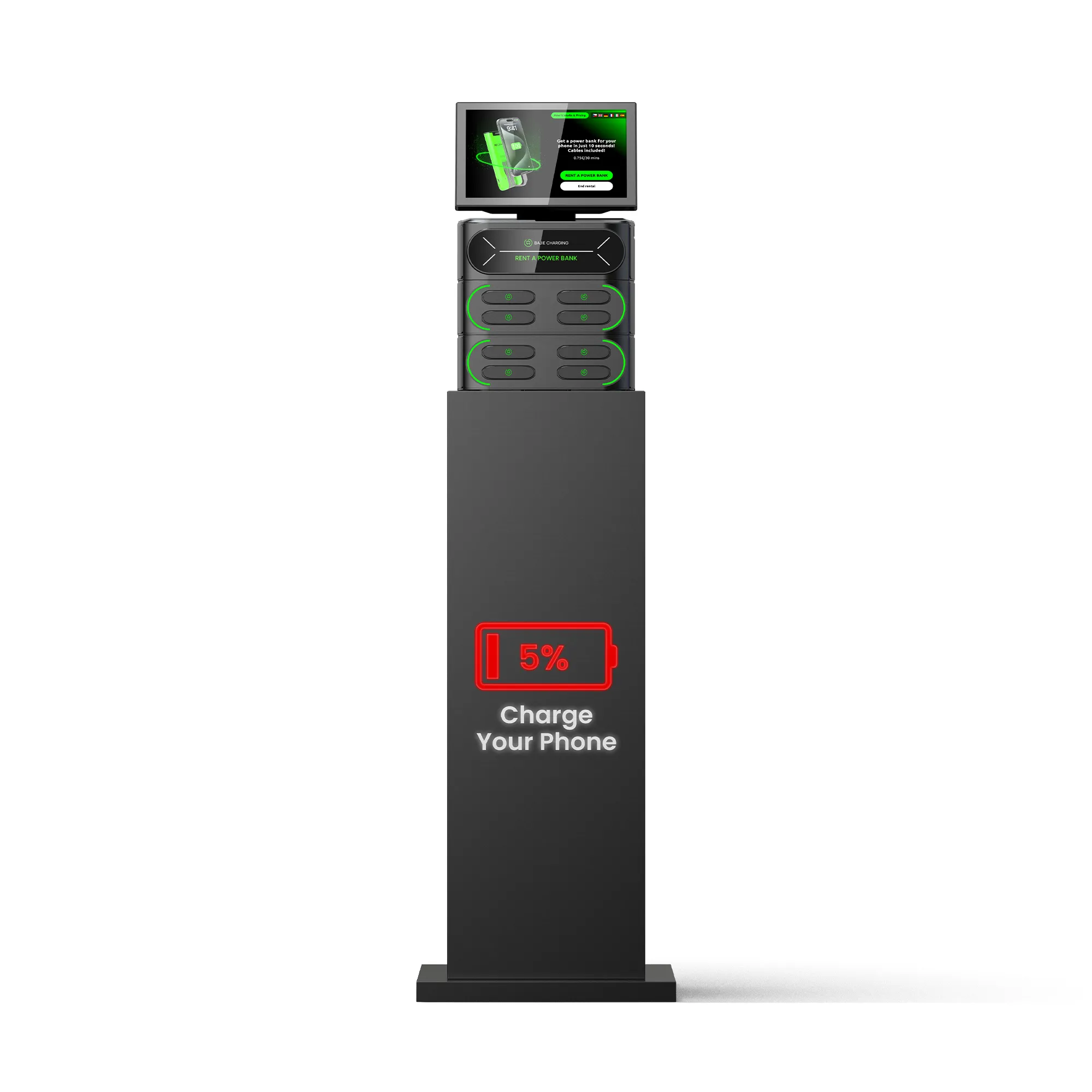 8-Slot Mobile Charging Station + Touch & POS
