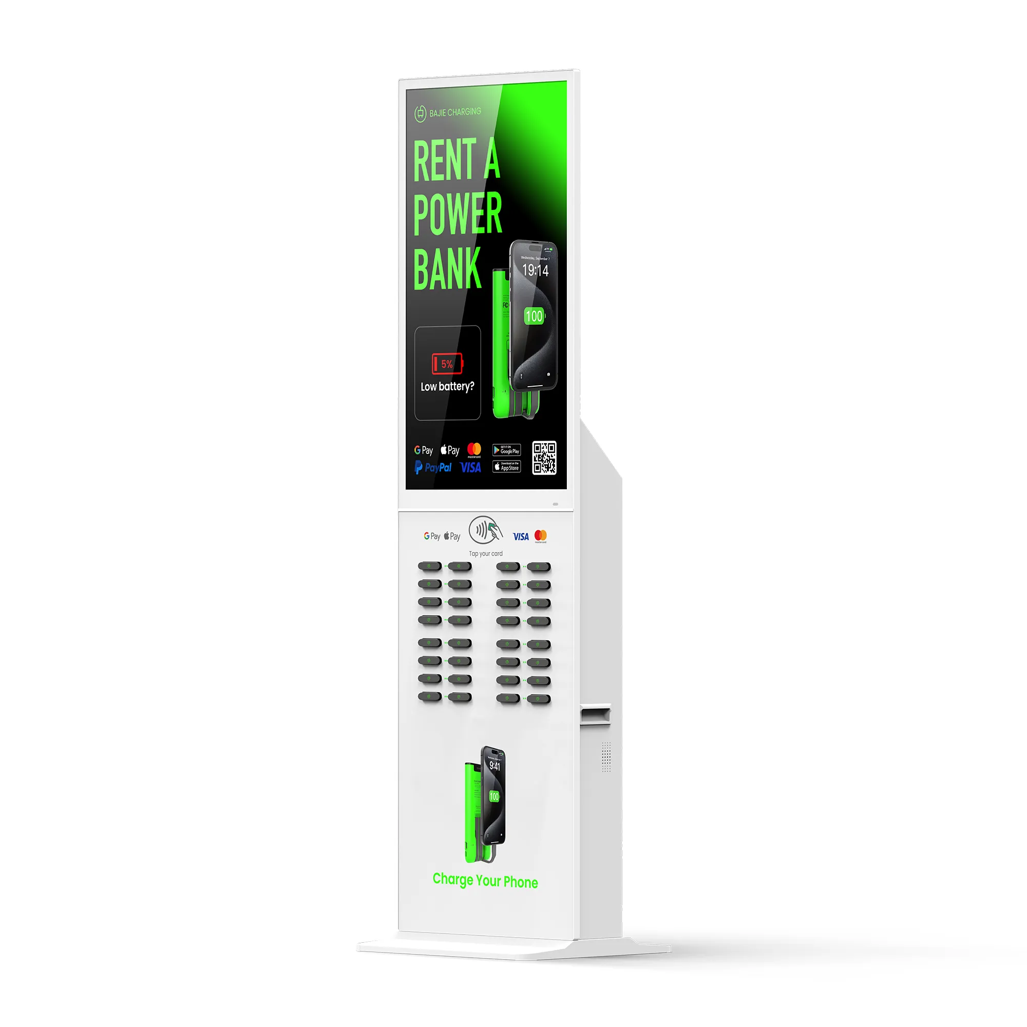 32-Slot Floor Standing Shared Charging Station