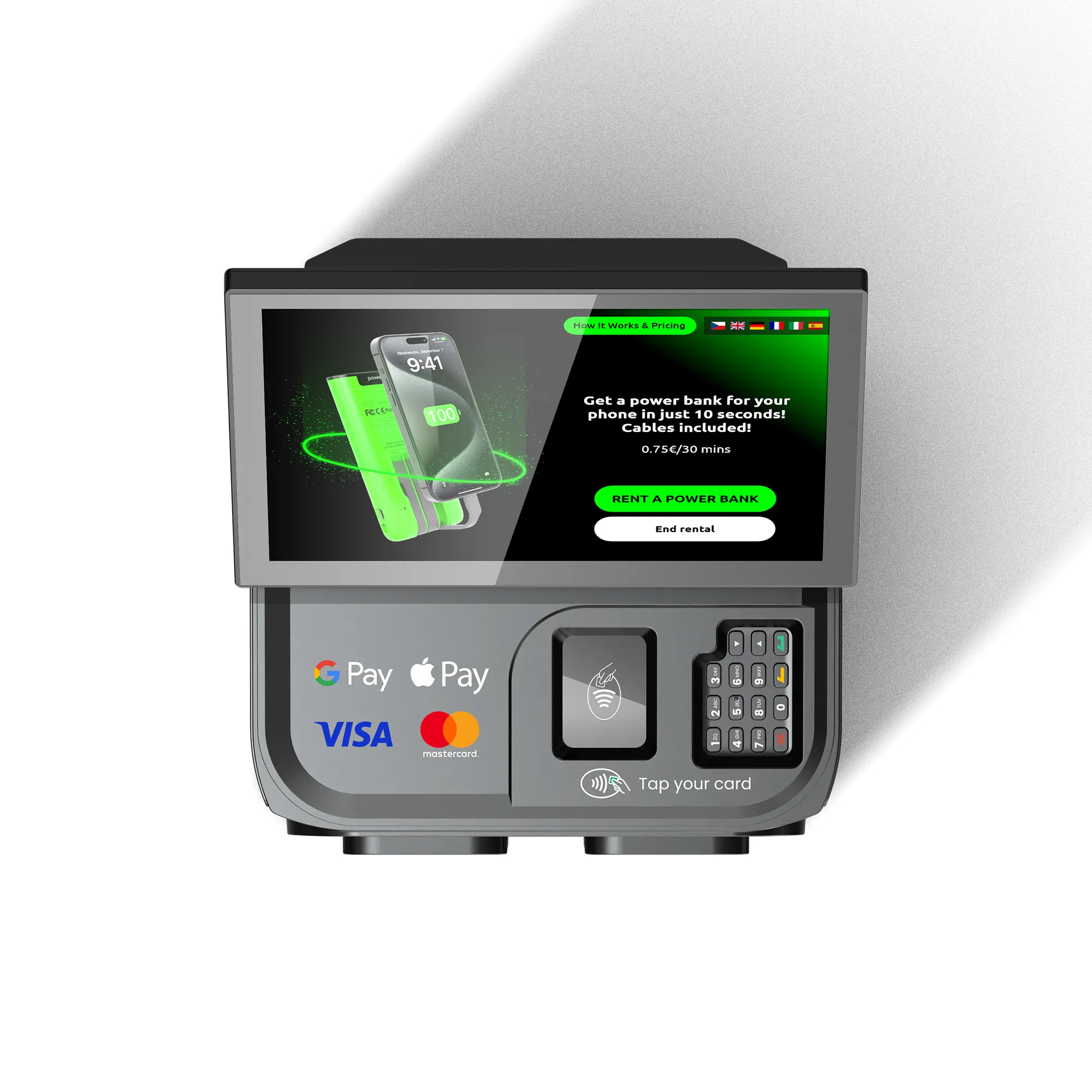 12-Slot charging Station + Touch & POS