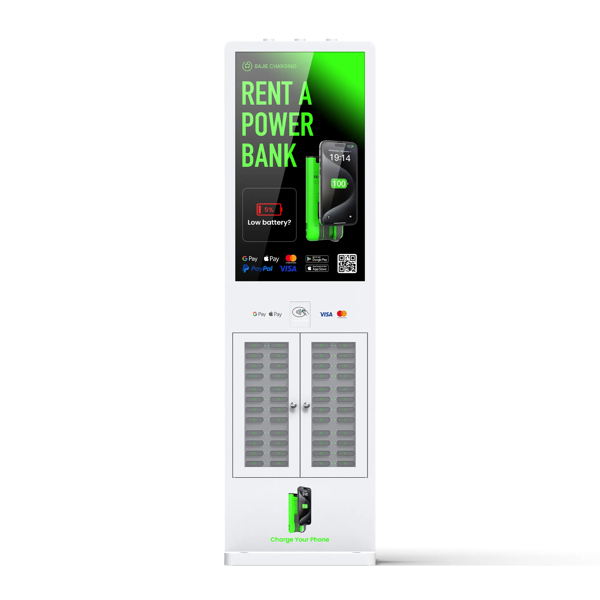 48-Slot Outdoor Waterproof Power Bank Station