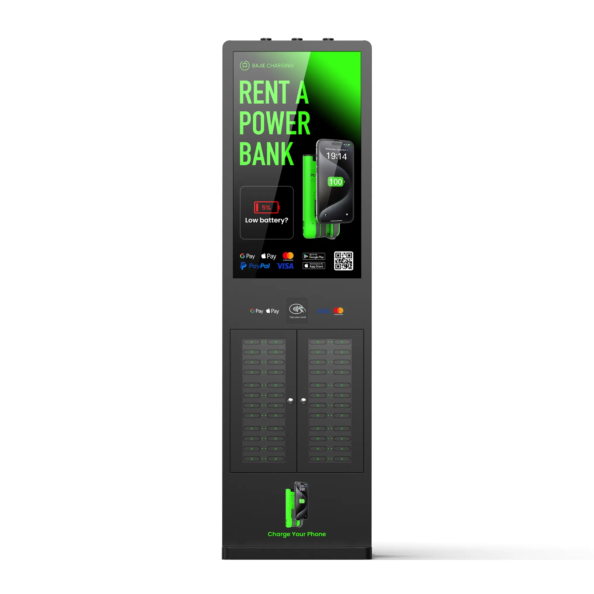 48-Slot Outdoor Waterproof Power Bank Station