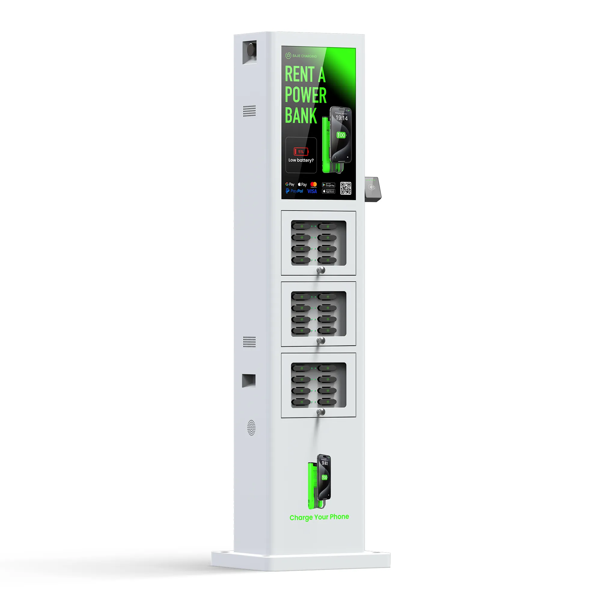 24-Slot Outdoor Waterproof Vending Machine Power Bank