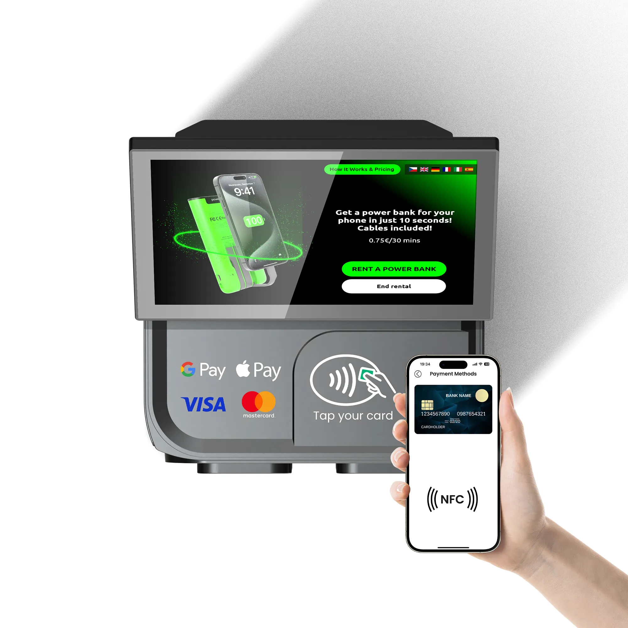 8-Slot charging Station + Touch & POS
