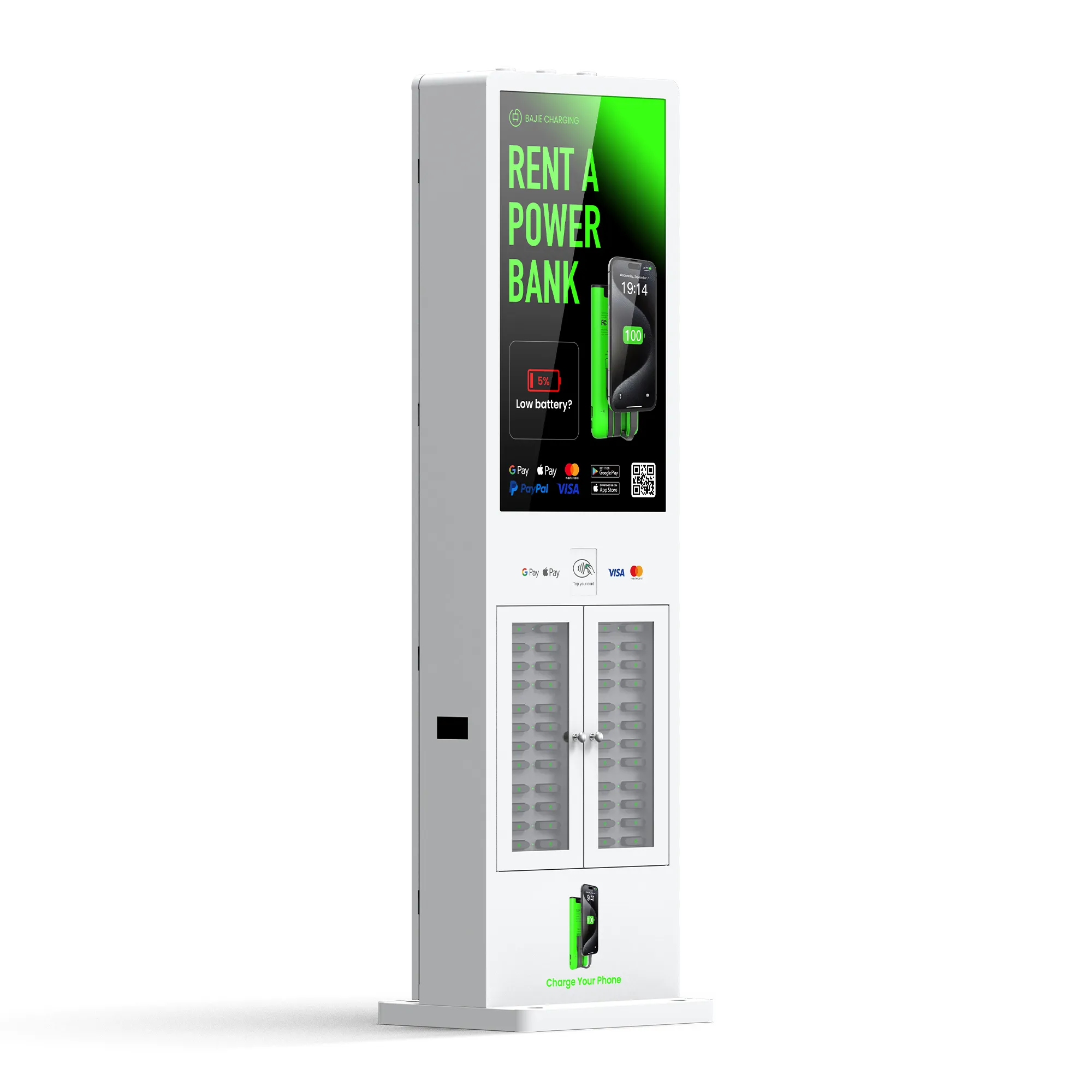 48-Slot Outdoor Waterproof Power Bank Station
