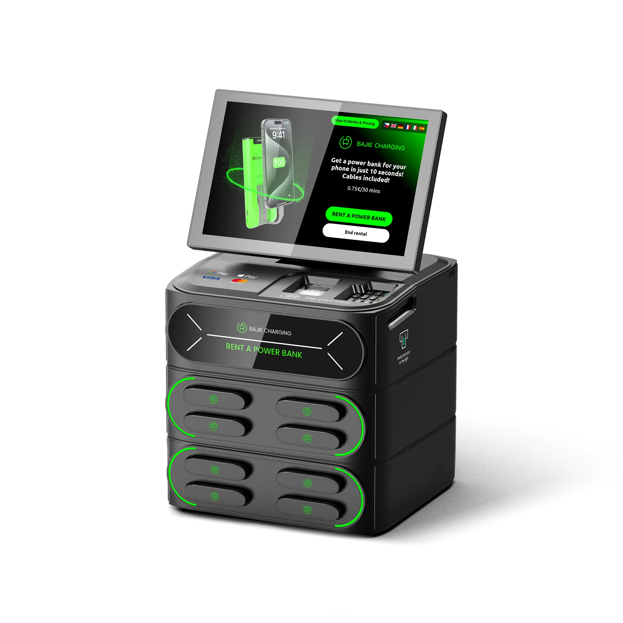 8-Slot charging Station + Touch & POS