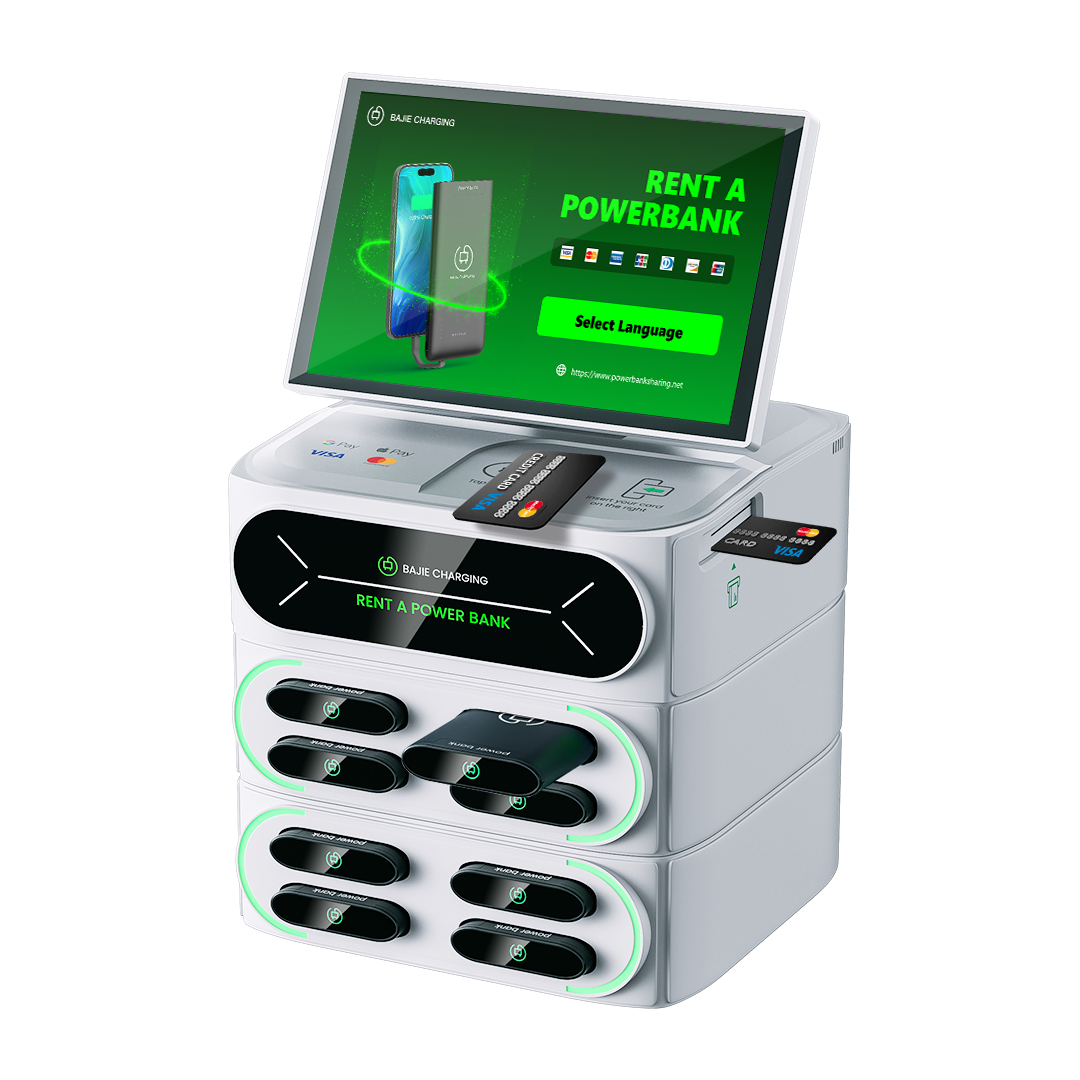 With a stacked credit card rental machine charging cabinet that can be selected with a touchscreen, increasing software interaction customization options, and supporting multiple POS built-in methods.