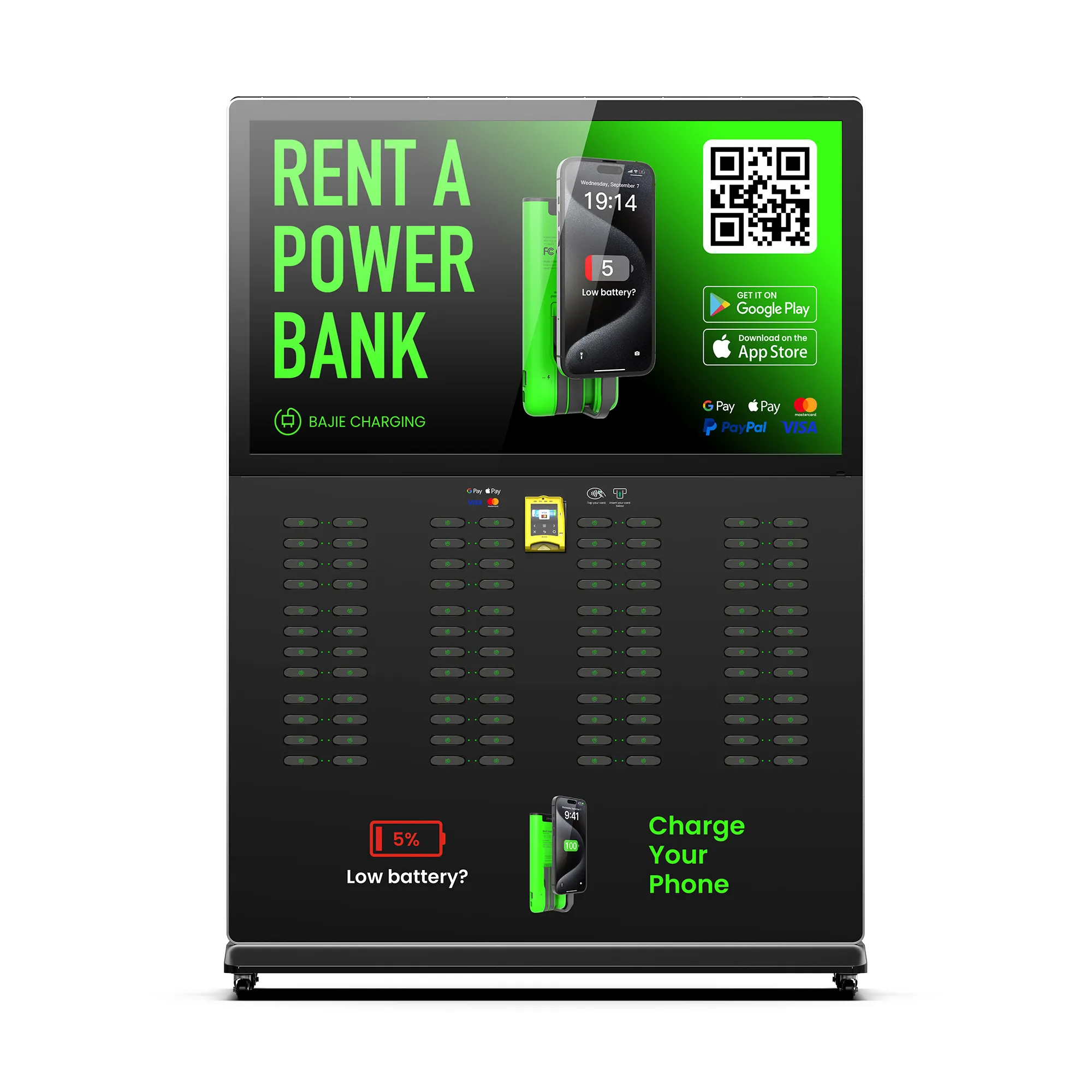 96-Slot Floor-Standing Large Charging Station