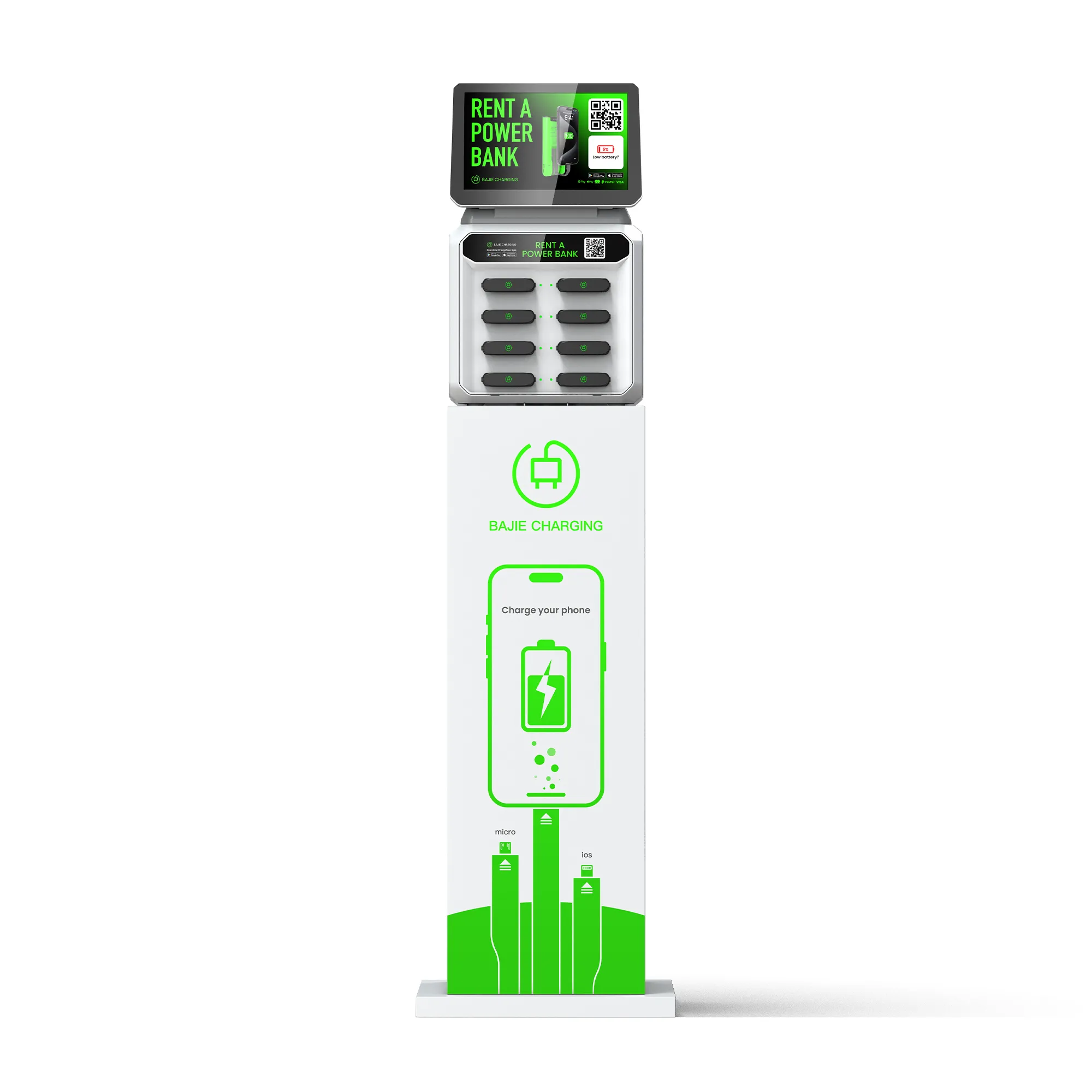 8 Slots Power Bank Station With Screen