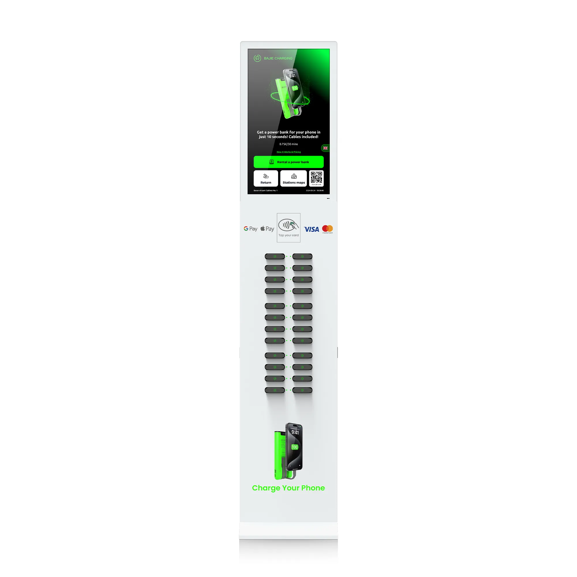 24-Slot Touchscreen Floor-Standing Cabinet