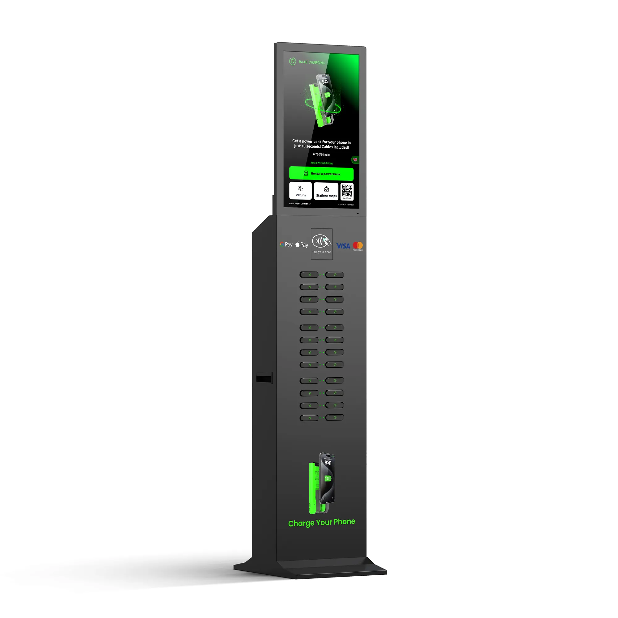24-Slot Touchscreen Floor-Standing Cabinet