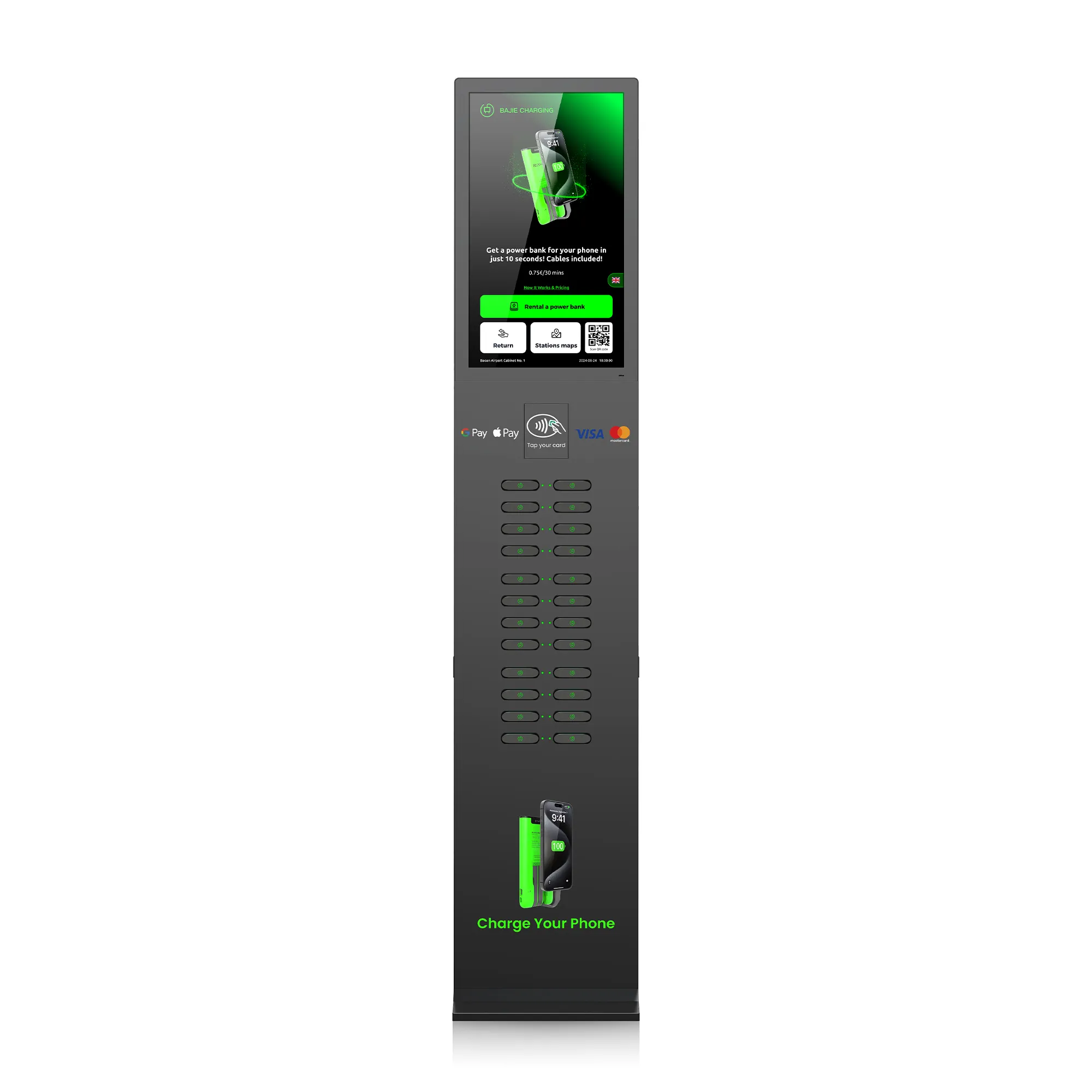 24-Slot Touchscreen Floor-Standing Cabinet