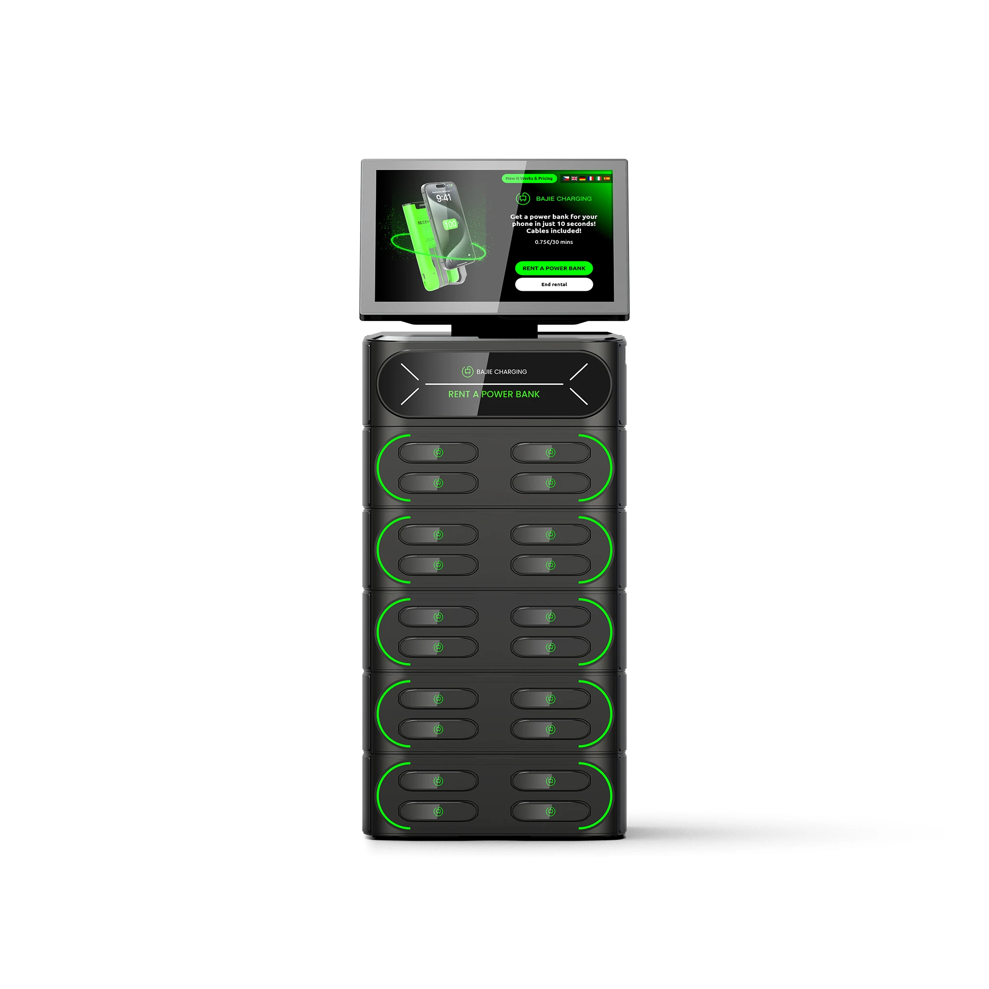 20-Slot Phone Charging Station + Touch & POS