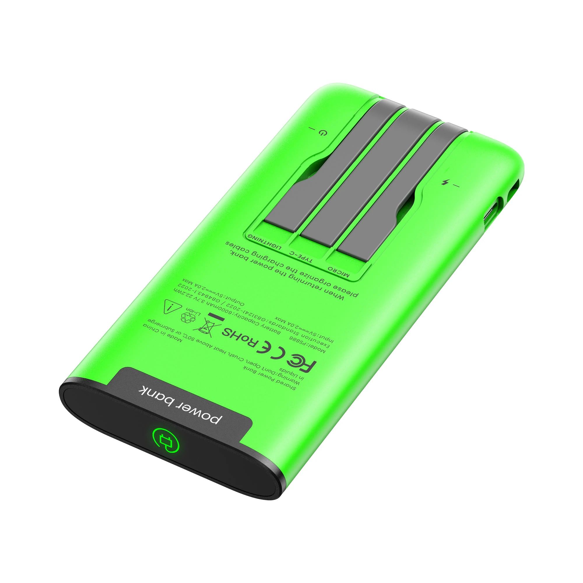 6000mAh LED Logo Power Bank