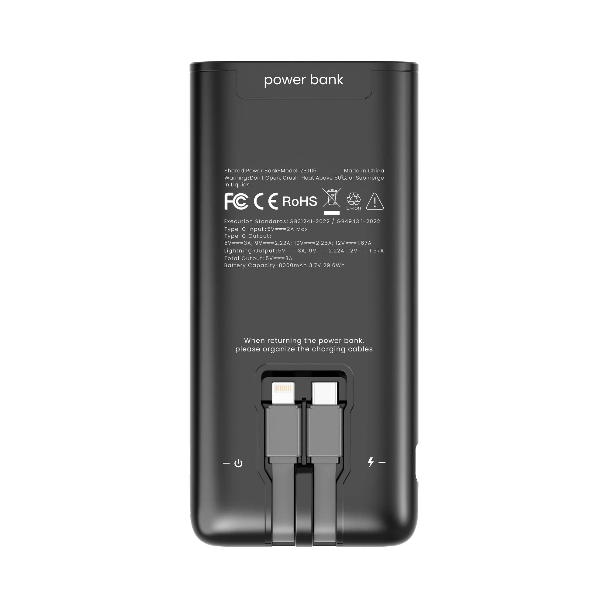 Fast-Charging 8000mAh Power Bank