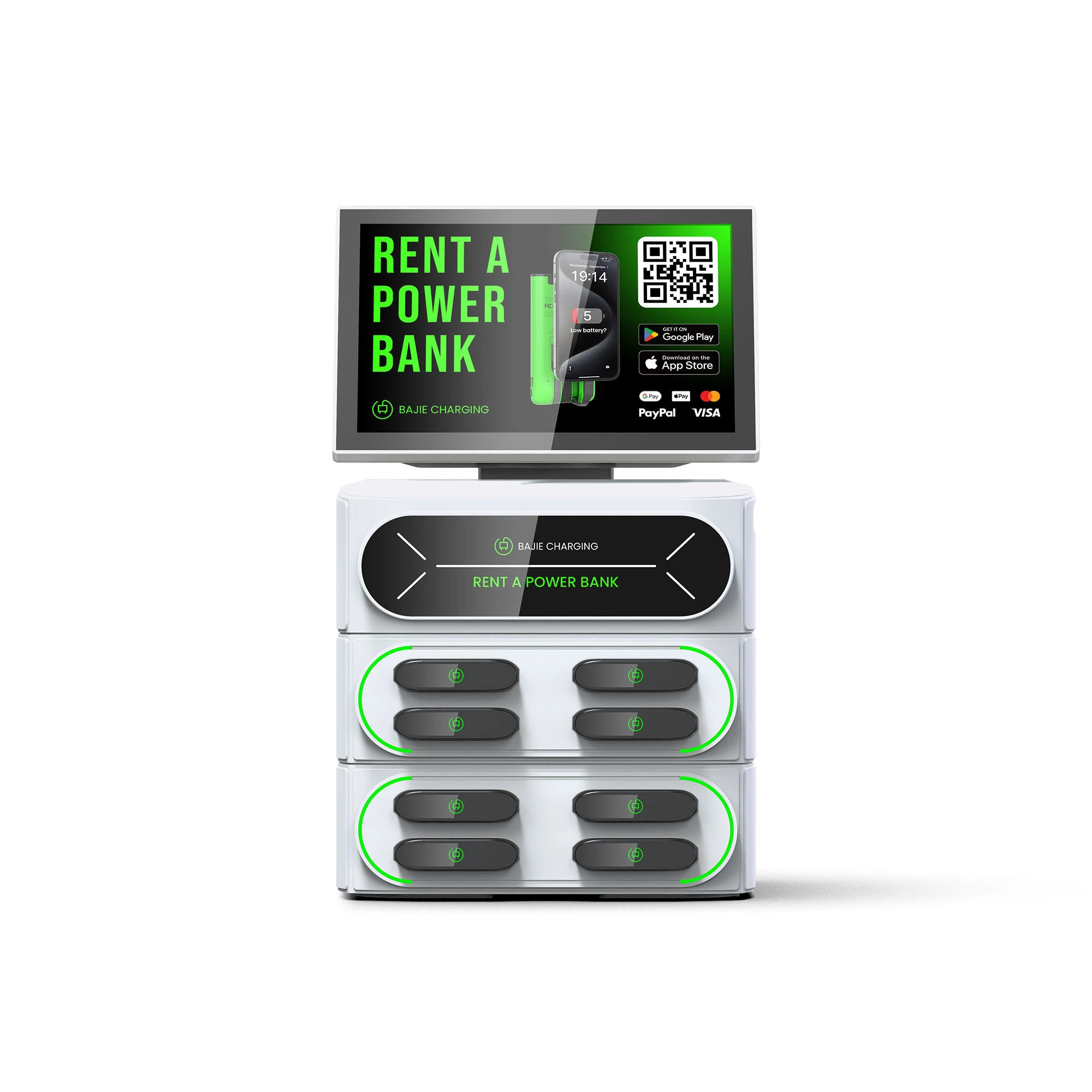 8 - Slot Card Phone Charging Lockers