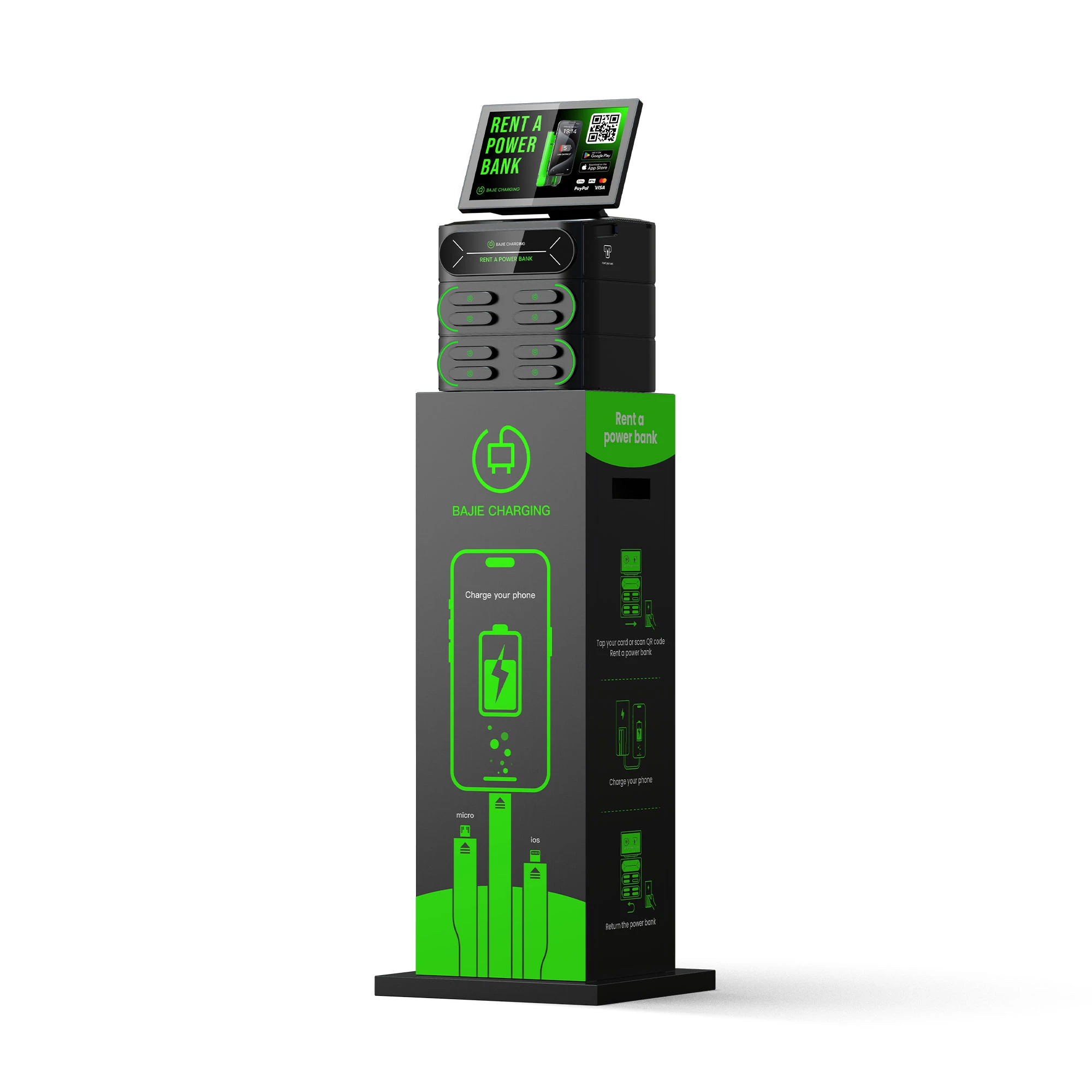 8 - Slot power bank charging station