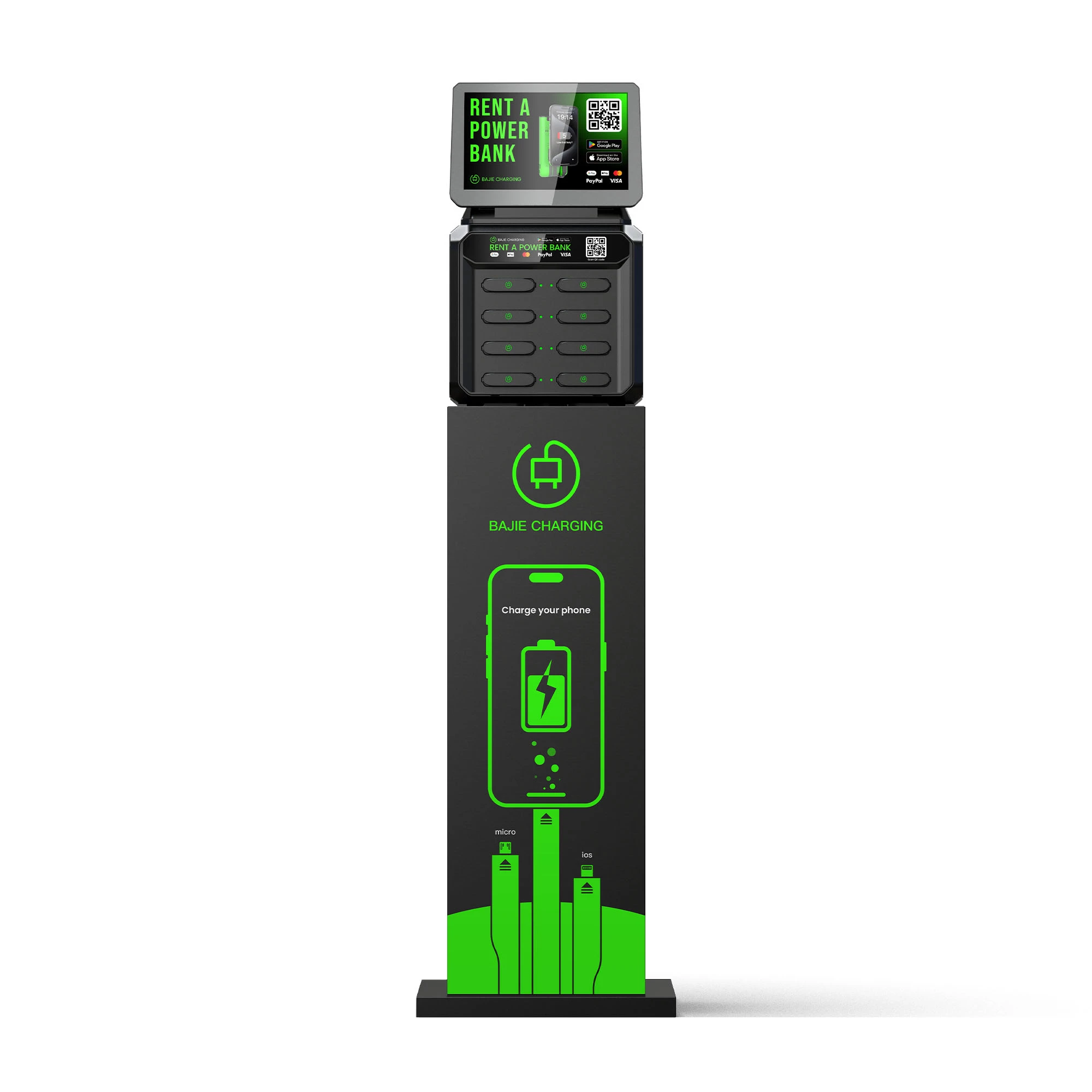 8 Slots Power Bank Station With Screen