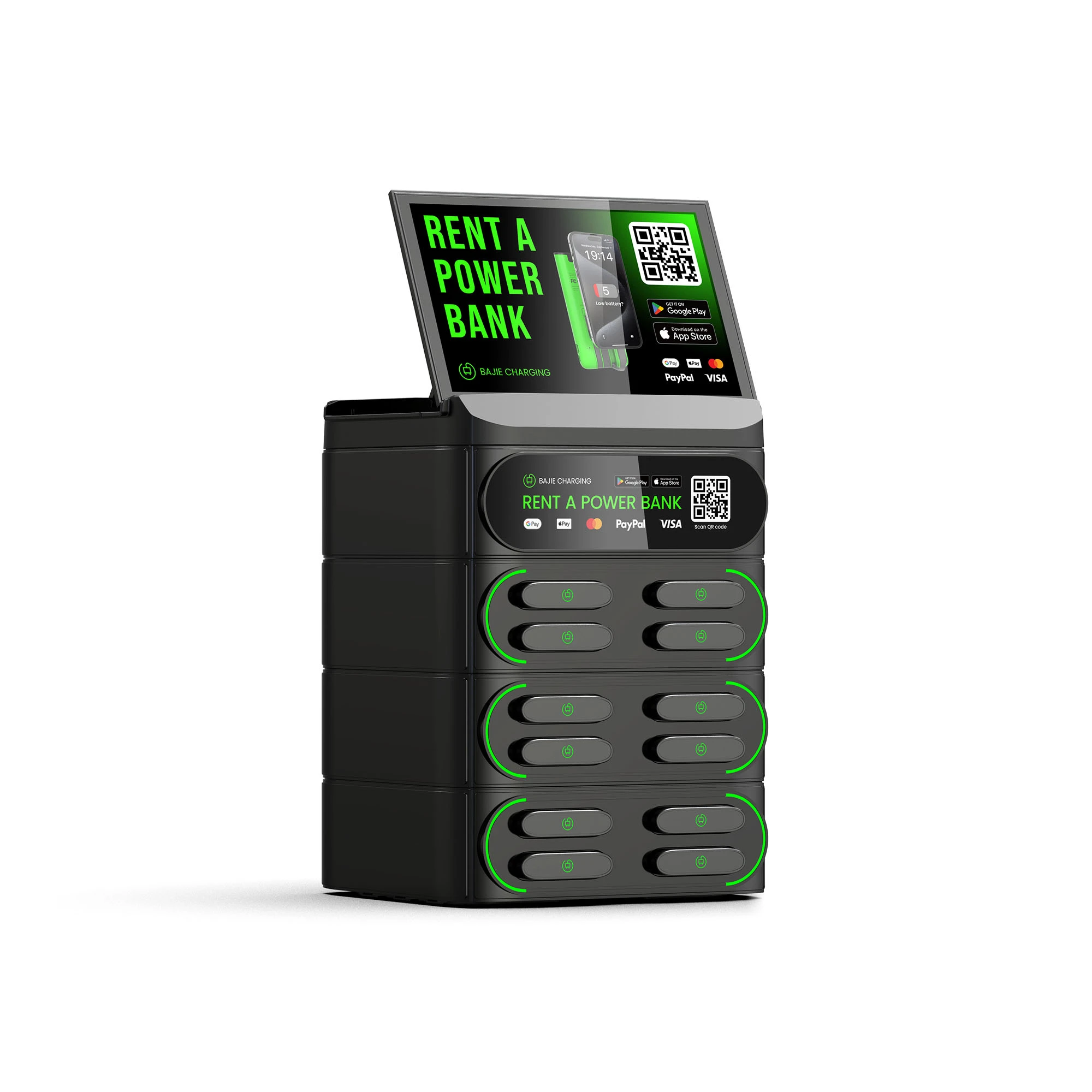 ​​12-Slot Stackable Mobile Charging Station