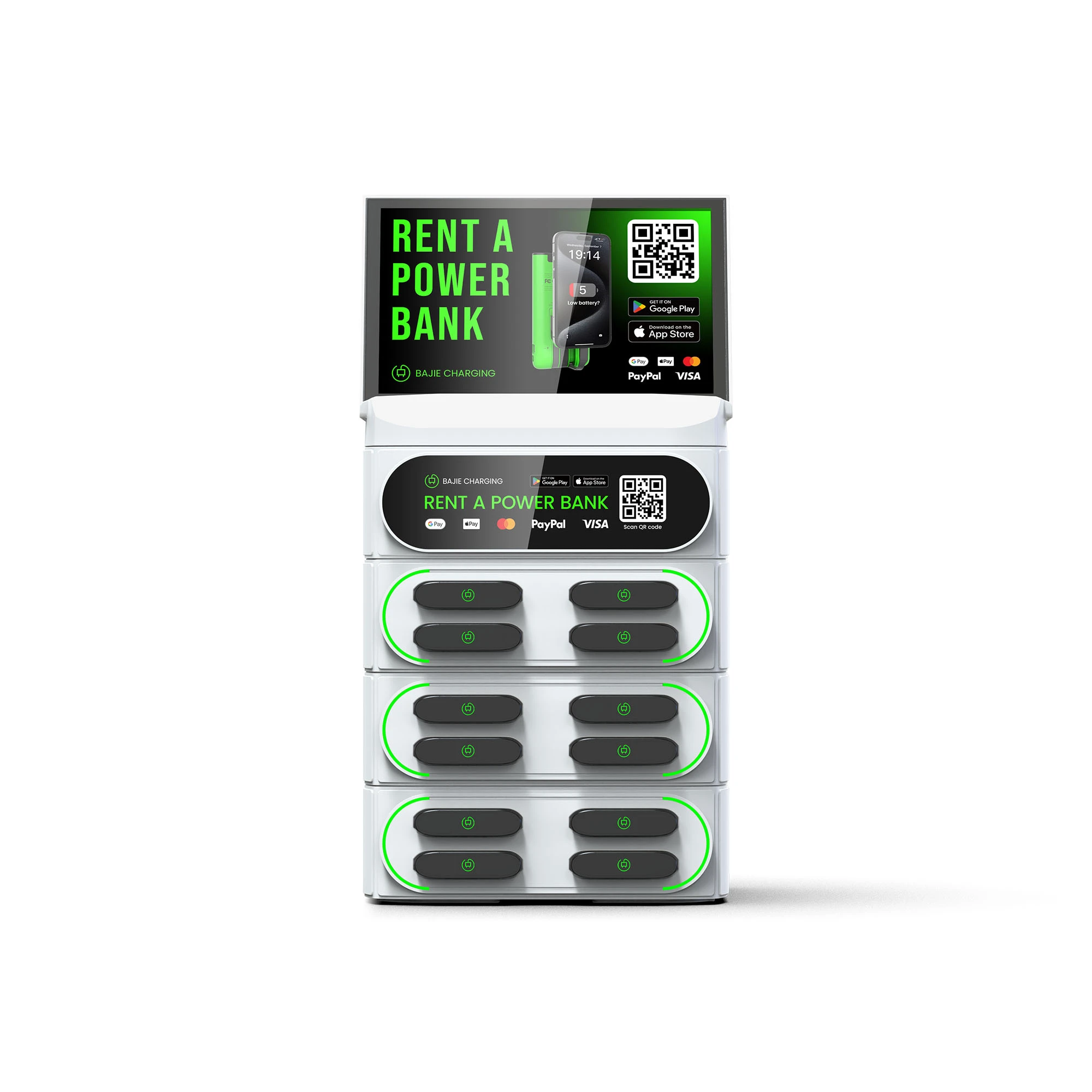 ​​12-Slot Stackable Mobile Charging Station