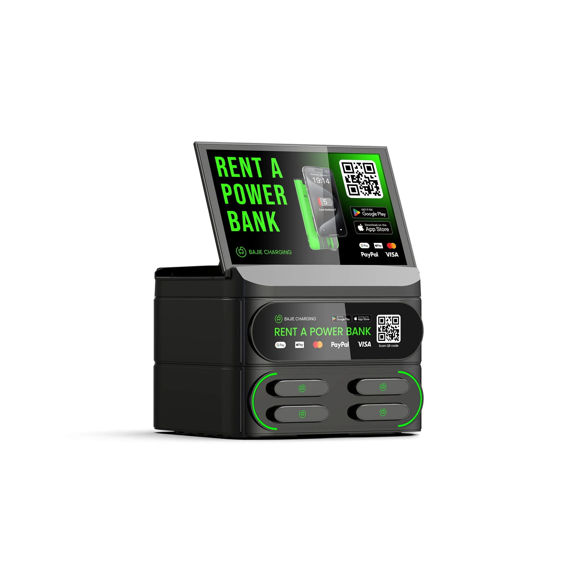 ​​4-Slot Stackable Mobile Charging Station